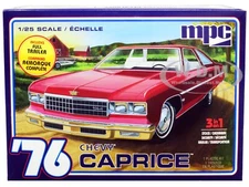 SKILL 2 MODEL KIT 1976 CHEVROLET CAPRICE & TRAILER 3-IN-1 KIT 1/25 MPC MPC963 M