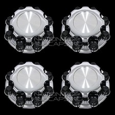 4 Chevy Gmc 8 Lug Chrome Wheel Center Hub Caps Nut Covers For Alloy Steel Rim