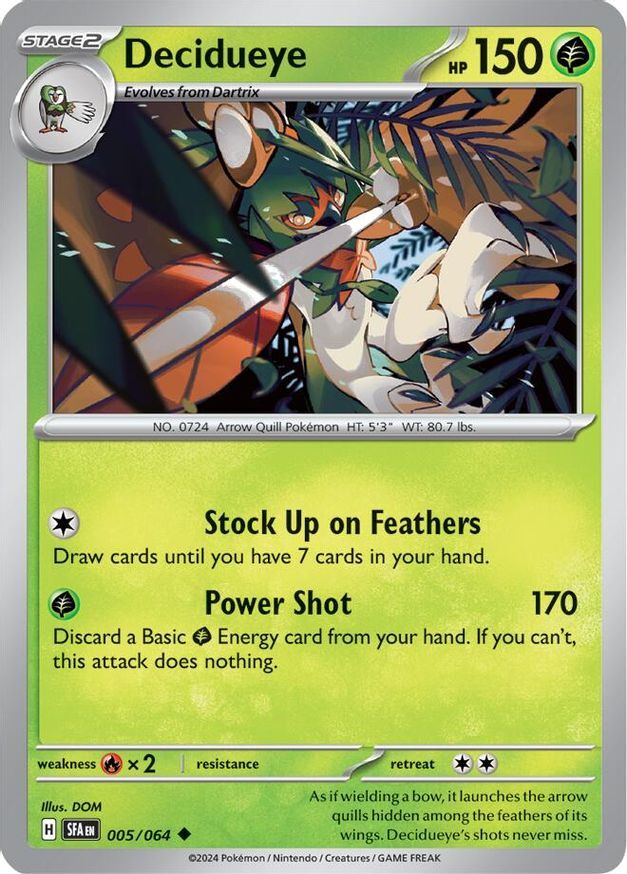 Pokemon Decidueye (5/99) Shrouded Fable NM