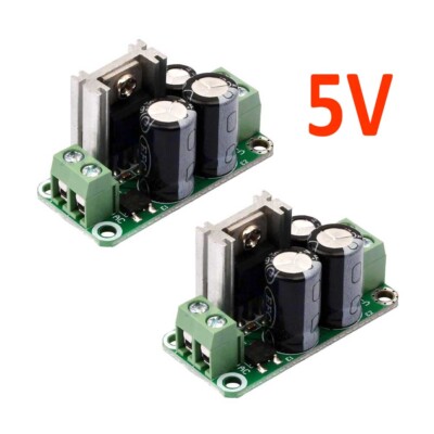 2PCS Single Regulated Power Supply Module AC to DC 5V Rectifier Filter Board 1A