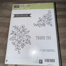STAMPIN UP SO VERY GRATEFUL RUBBER STAMP SET
