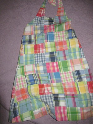 Robe Fille Potato Saks Taille 6X – Patchwork, Licou, Coton, Genoux, Multicolore, été