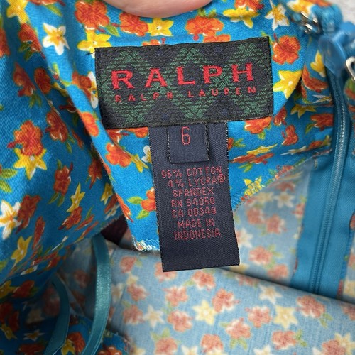 Vintage Y2K Ralph Lauren Dress Womens Small Floral Print Western Halter Sundress - Picture 6 of 19