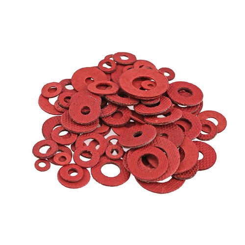 Red Steel Paper Washers Inner Diameter 0.5mm/0.8mm/1mm Size M2 M2.5 M3 M4 - M8 - Picture 11 of 12