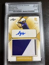2021 Leaf Perfect Game Adonys Guzman Patch Auto TCC Graded Gem Mint 10