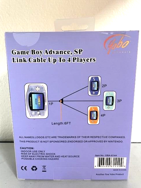 New 4-Player Link Cable for Game Boy Advance or GBA SP