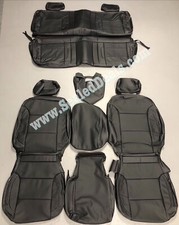 Black Katzkin Leather Seat Covers Chevy Silverado Double Cab Wt Gmc Sierra Base