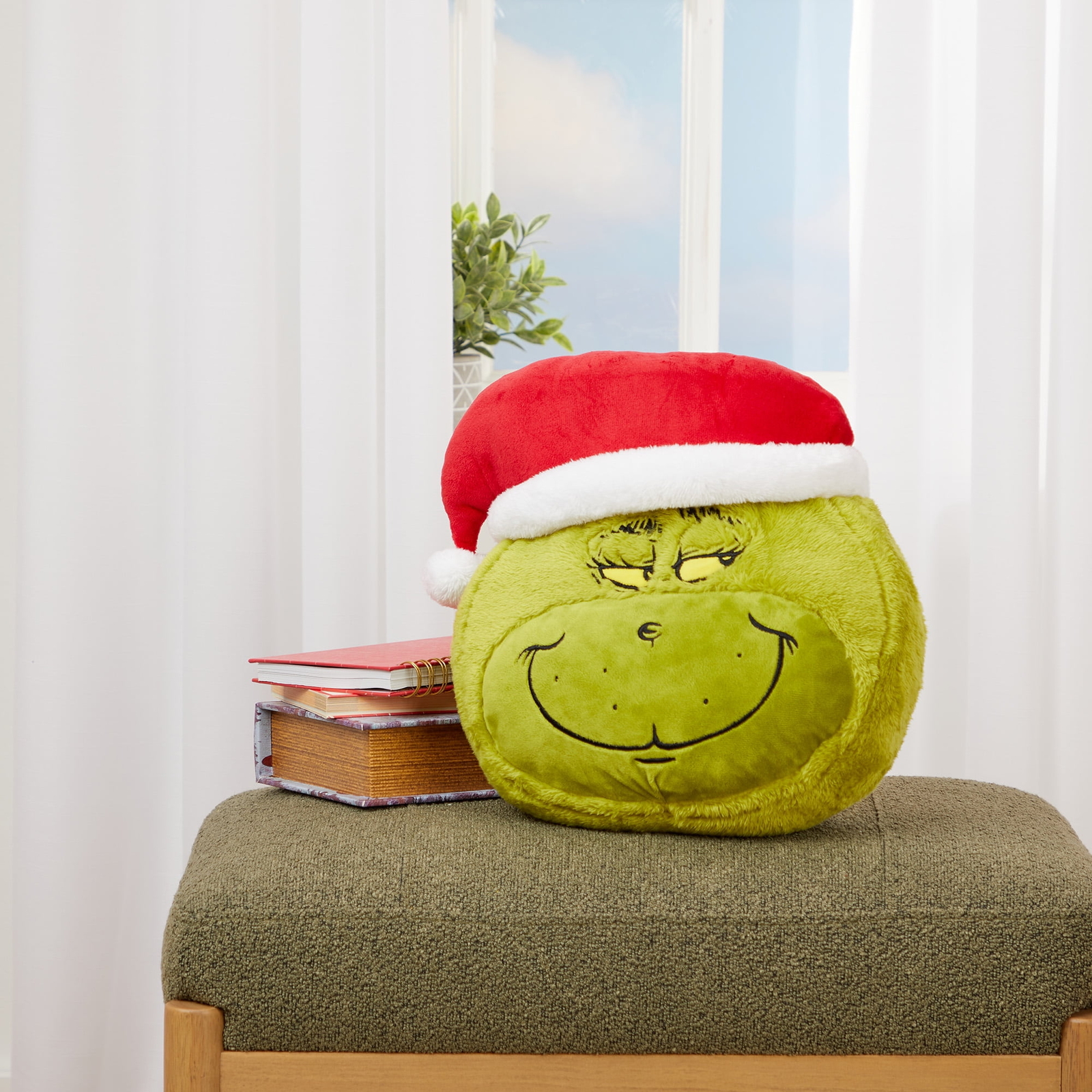 Grinch Kids Bedding Decorative Pillow, Green, Dr. Seuss