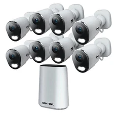 Night Owl 8 Channel 8 Camera Indoor Outdoor Plug-In WiFi IP 4K 64GB Security Kit