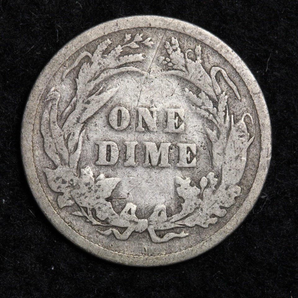 1896 Silver Barber Dime GOOD FREE SHIPPING  - Изображение 2 из 2