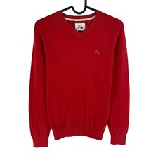 QUIKSILVER Boys Red V Neck Jumper Sweater Size 12 Years
