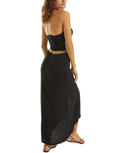 398 $ ViX schwarz Luana Ausschnitt Badeanzug Überwurf Kleid XS yap2723 - Bild 3 von 3