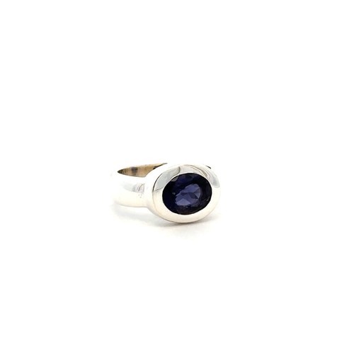 Sterling Silver Iolite Ring (Size 6) Stone 7 x 9 mm - Picture 2 of 6