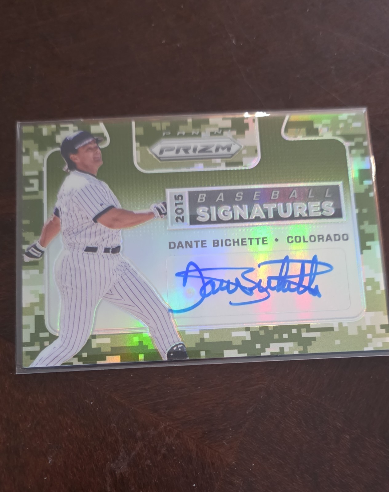 2015 Panini Prizm - Baseball Signatures Dante Bichette #20 Camo Prizm /199 AUTO