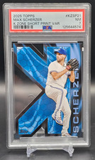 2025 Topps Series 2-Max Scherzer #KZSP21-K Zone Short Print Variation-NM PSA 7