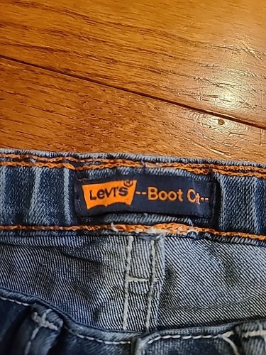 Levi's Bootcut Jeans Girls Size12 Slim Blue Flap Pocket Low Rise Contrast Stitch - Picture 4 of 21