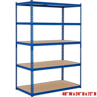 48''x24''x72'' Storage Shelves 5 Tier Adjustable Garage Storage Shelving 2500LBS
