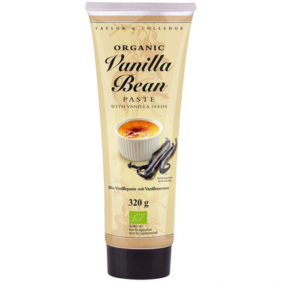 TAYLOR & COLLEDGE  BIO VANILLE VANILLESCHOTEN PASTE - 320 GRAMM TUBE