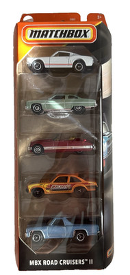 Matchbox MBX Road Cruisers II, Ford Mustang, Camino,Caprice,Nova, 5er Pack, neu