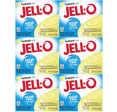 Instant Lemon Sugar-Free Fat Free Pudding & Pie Filling (1 Oz Boxes, Pack of 6)