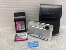 Sony Cyber shot DSC-T5 5.1 MP Digital Camera  2 Batteries  1GB Memory  Tested