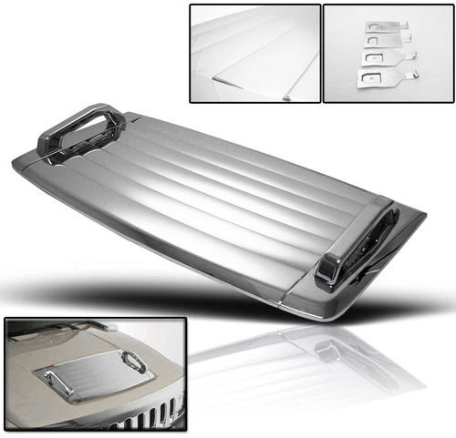 06-10 HUMMER H3 HOOD DECK VENT PANEL HANDLE COVERS TRIM MOULDING ABS CHROME 3PCS