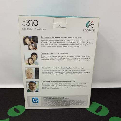 Logitech C310 HD Webcam 5MP 720p USB Built-in Noise Reduction Microphone New - 第 2/4 張圖片