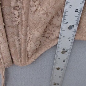Victorias Secret Classic Corset Bustier Lace Beige Lace Up Romantic Renaissance