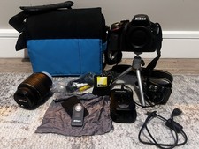 Nikon D3200 Digital SLR Camera 24.2MP Black With Accessories 