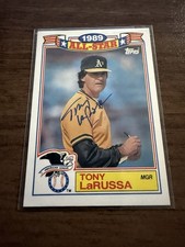 Tony LaRussa Hand Signed Autographed 1986 Topps All Star Commemorative Card