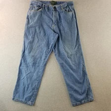 Scandia Woods Jeans Men's Sz VTG 36M Adj. Waist Med Wash Normcore Nice Quality