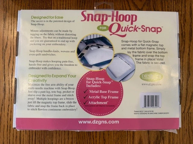 Machine Embroidery 4"X4" & 5"x7" Snap Hoop for Quick Snap works Brother BabyLock - Image 2 of 2