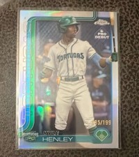 Topps Chrome Pro Debut Kyle Henley Daytona Tortugas 2024 Serial #PDC-112 /199