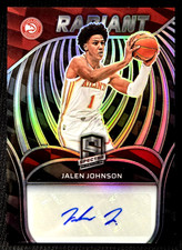 2021-22 Spectra Jalen Johnson /75 Radiant Rookie Signature Auto Prizm AU RC SP