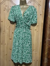 Shein Green Summer Lightweight Dress Size Xl Shortsleeve Floral