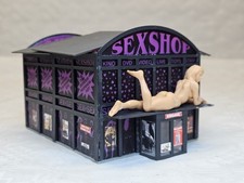 BUSCH 1004 H0 SEX-SHOP fertig gebaut VINTAGE SAMMLER MÄNGEL RARITÄT 