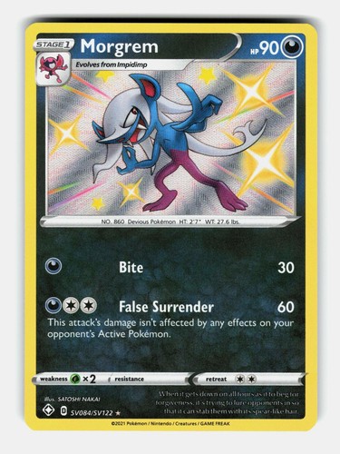 Morgrem SV084/SV122 Shiny Rare Shining Fates Shiny Vault Pokemon Holo Near Mint