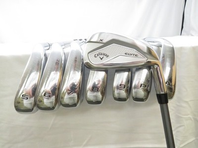 Used Callaway Elyte X Iron Set 4-PW,AW Denali Grey Regular Flex Graphite Shafts