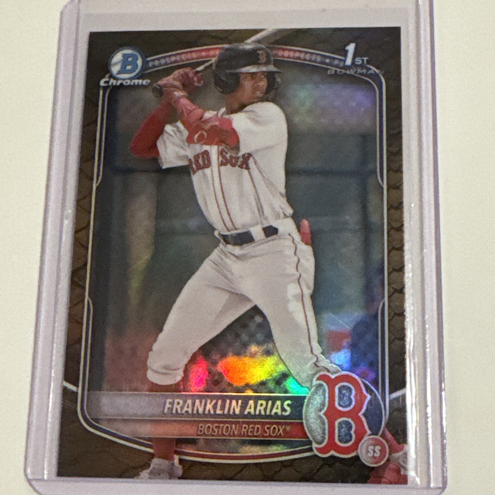2025 Bowman - Chrome Prospects Franklin Arias #BCP-67 Reptilian Refractor (RC)