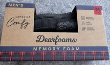Dear Foam Men's Slippers, Memory Foam, Size M 9, 10 Indoor/Outdoor Easy On/Off