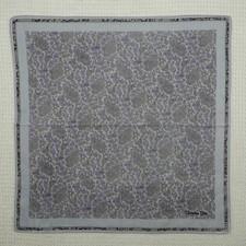 CHRISTIAN DIOR Jacquard Blue Cotton Mini Scarf Pocket Square 17.5" X 17.5" R189
