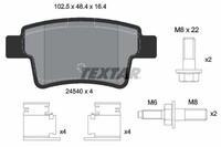Textar Bremsbelagsatz, Scheibenbremse 2454001 FüR CitroËN
