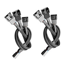 2 Female-to-Male 4 Pin 1 to 3 Way Cooling Fan Water Cooling PWM Fan Adapter.