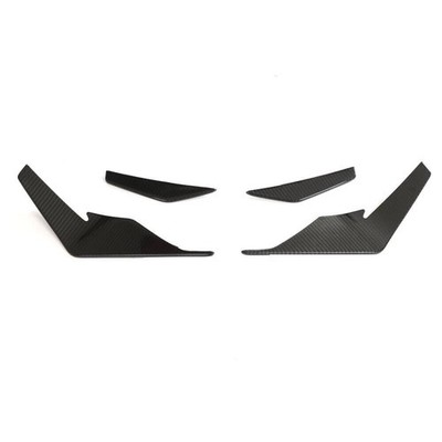 For Audi R8 V10 2020-24 Dry Carbon Fiber Front Bumper Fins Canards Vent Splitter
