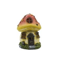 Automatic Solar Powered Themed House Resin Garden Decor for Outdoor Use