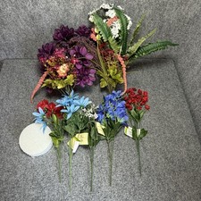 Artificial / Fake Flowers HUGE lot Multicolor - W/ Styrofoam Some NWT Big Lot