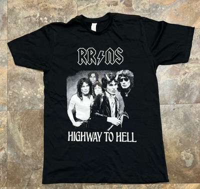 AC/DC Highway to Hell T-Shirt Men's Size Medium Black Band Tee 100% Cotton