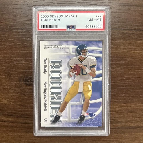 2000 Skybox Impact Tom Brady #27 (RC) Rookie PSA 8 Patriots HOF GOAT