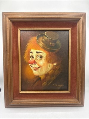 O'Hammer Clown Painting- Oil On Canvas