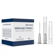 27 Gauge 0.5 Inch Needle, Individually Wrapped, 100 PCS Luer Lock 27Ga/0.5in 